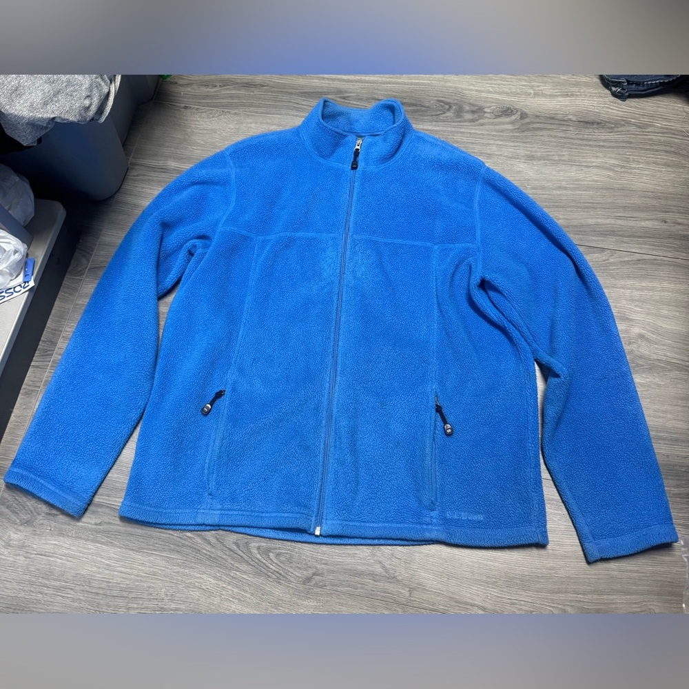 L.L. Bean Men's Bright Blue Zip-Up Sweater